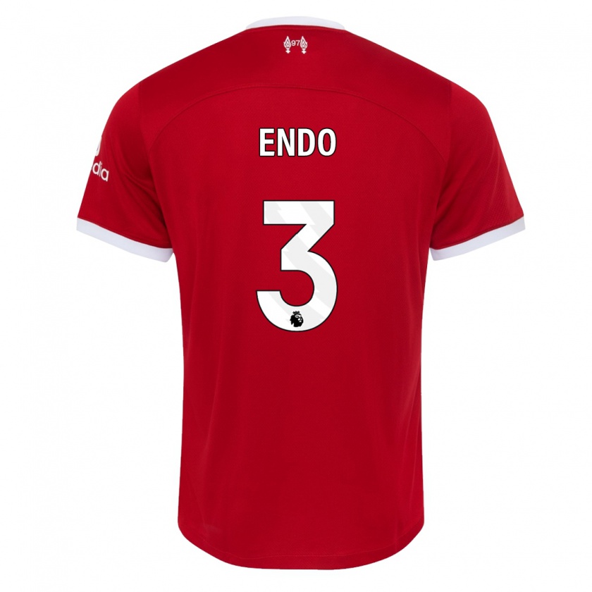 Kandiny Heren Wataru Endo #3 Rood Thuisshirt Thuistenue 2023/24 T-Shirt België