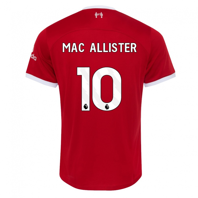 Kandiny Hombre Camiseta Alexis Mac Allister #10 Rojo 1ª Equipación 2023/24 La Camisa