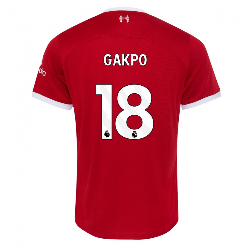 Kandiny Hombre Camiseta Cody Gakpo #18 Rojo 1ª Equipación 2023/24 La Camisa