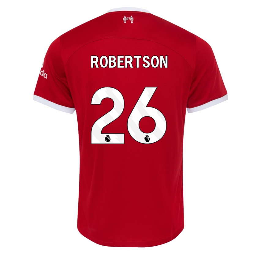 Kandiny Hombre Camiseta Andrew Robertson #26 Rojo 1ª Equipación 2023/24 La Camisa