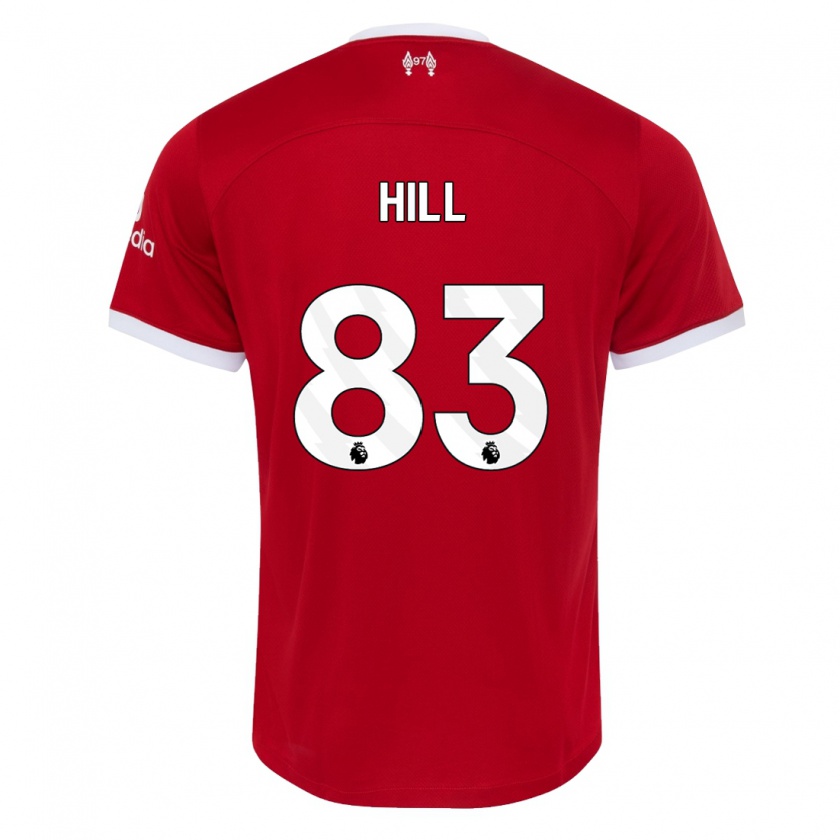 Kandiny Uomo Maglia Tom Hill #83 Rosso Kit Gara Home 2023/24 Maglietta