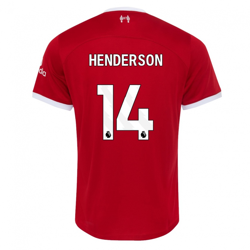 Kandiny Hombre Camiseta Henderson #14 Rojo 1ª Equipación 2023/24 La Camisa