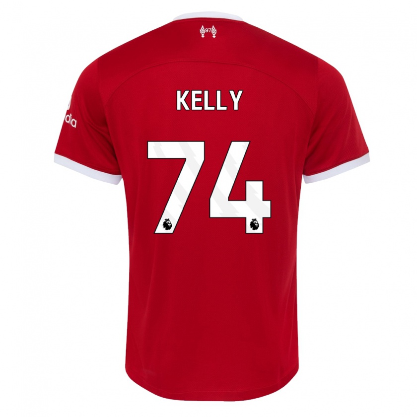 Kandiny Hombre Camiseta Oscar Kelly #74 Rojo 1ª Equipación 2023/24 La Camisa