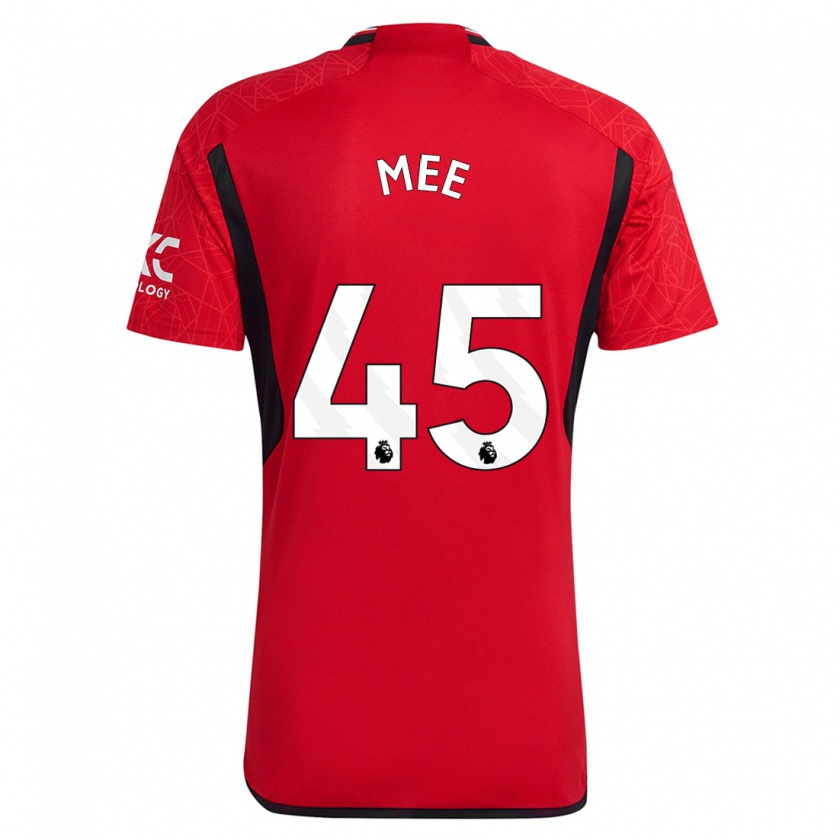 Kandiny Uomo Maglia Dermot Mee #45 Rosso Kit Gara Home 2023/24 Maglietta