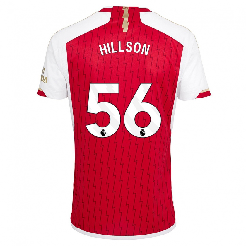 Kandiny Uomo Maglia James Hillson #56 Rosso Kit Gara Home 2023/24 Maglietta