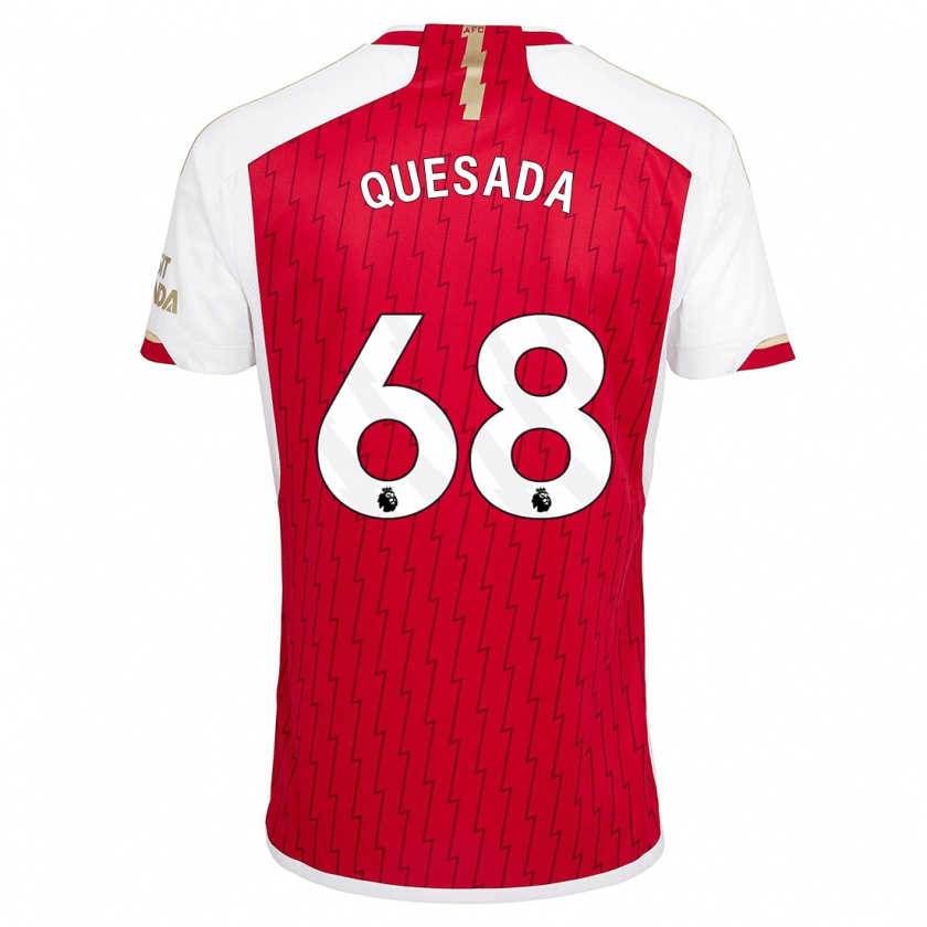 Kandiny Heren Elián Quesada #68 Rood Thuisshirt Thuistenue 2023/24 T-Shirt België