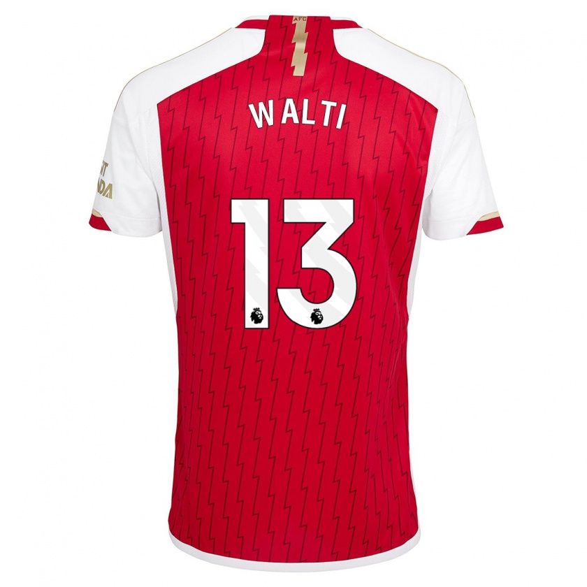 Kandiny Uomo Maglia Lia Walti #13 Rosso Kit Gara Home 2023/24 Maglietta