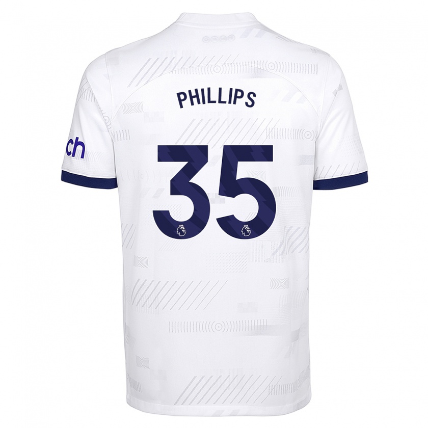 Kandiny Heren Ashley Phillips #35 Wit Thuisshirt Thuistenue 2023/24 T-Shirt België