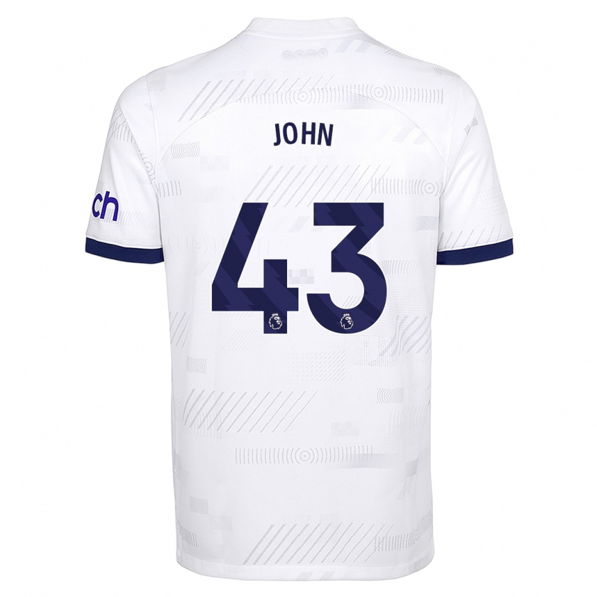 Kandiny Uomo Maglia Nile John #43 Bianco Kit Gara Home 2023/24 Maglietta