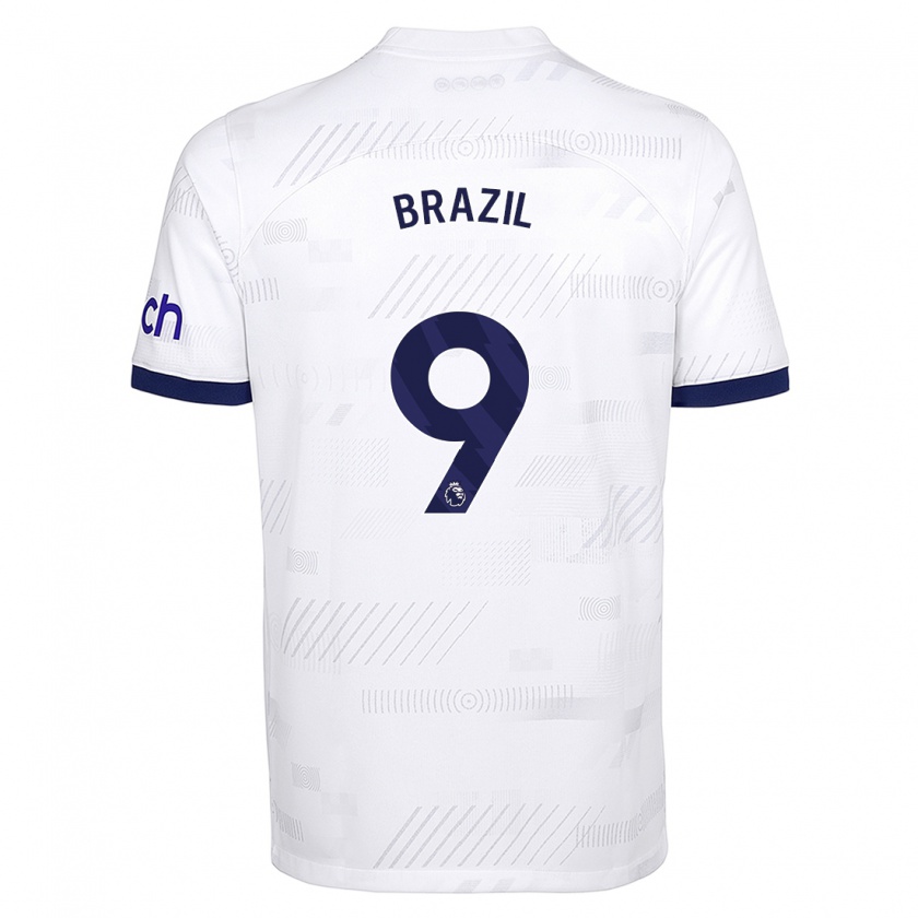 Kandiny Uomo Maglia Ellie Brazil #9 Bianco Kit Gara Home 2023/24 Maglietta