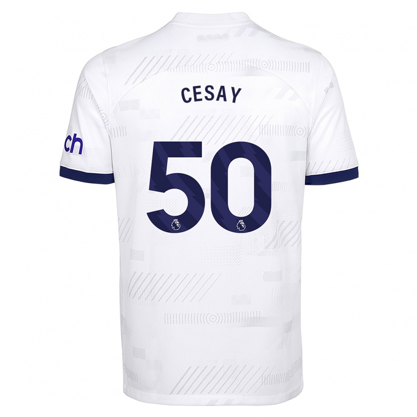 Kandiny Uomo Maglia Kallum Cesay #50 Bianco Kit Gara Home 2023/24 Maglietta