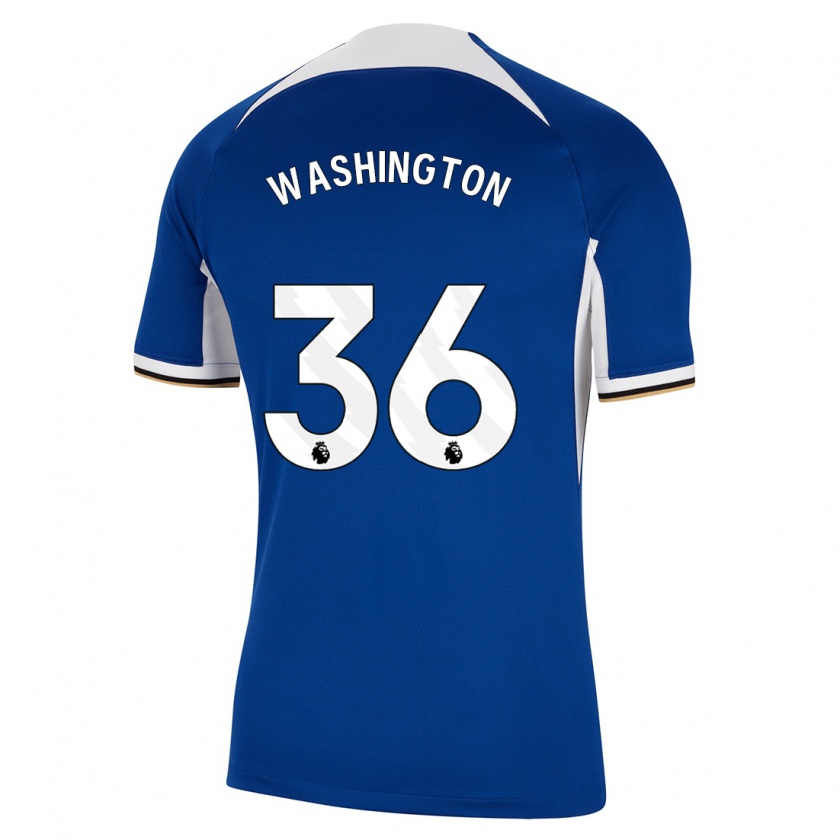 Kandiny Heren Deivid Washington #36 Blauw Thuisshirt Thuistenue 2023/24 T-Shirt België