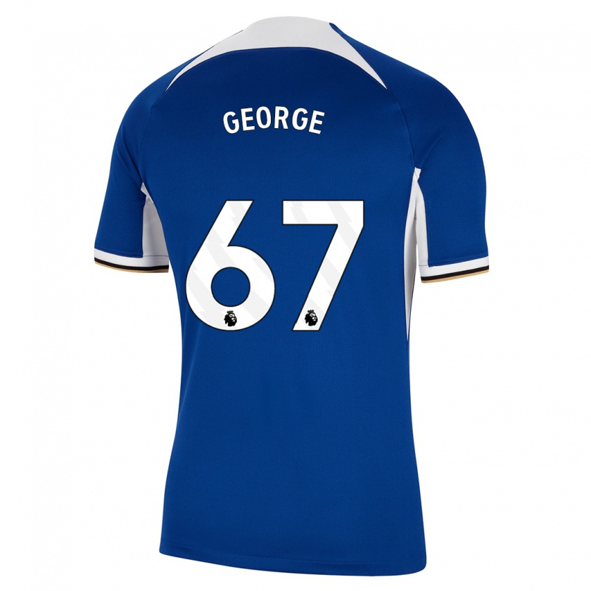 Kandiny Heren Tyrique George #67 Blauw Thuisshirt Thuistenue 2023/24 T-Shirt België