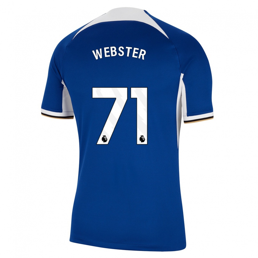 Kandiny Uomo Maglia Charlie Webster #71 Blu Kit Gara Home 2023/24 Maglietta