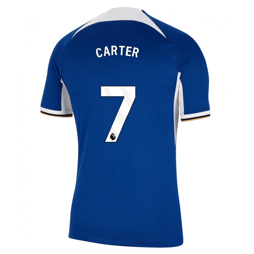 Kandiny Uomo Maglia Jessica Carter #7 Blu Kit Gara Home 2023/24 Maglietta