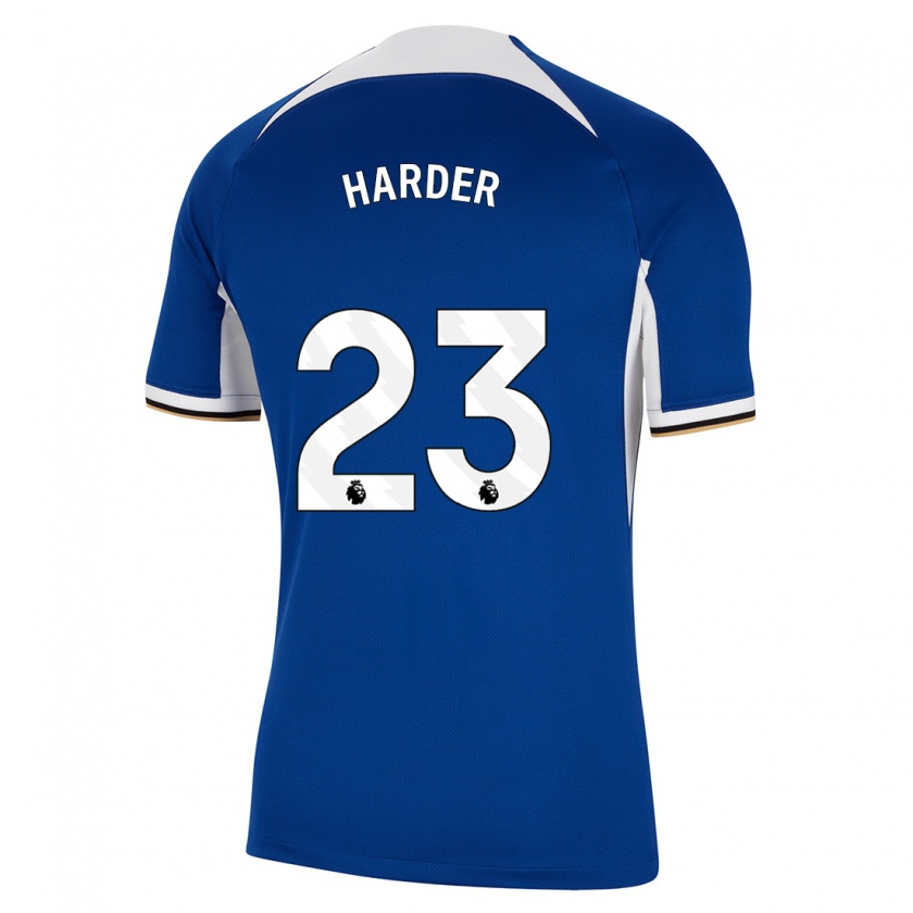 Kandiny Heren Pernille Harder #23 Blauw Thuisshirt Thuistenue 2023/24 T-Shirt België