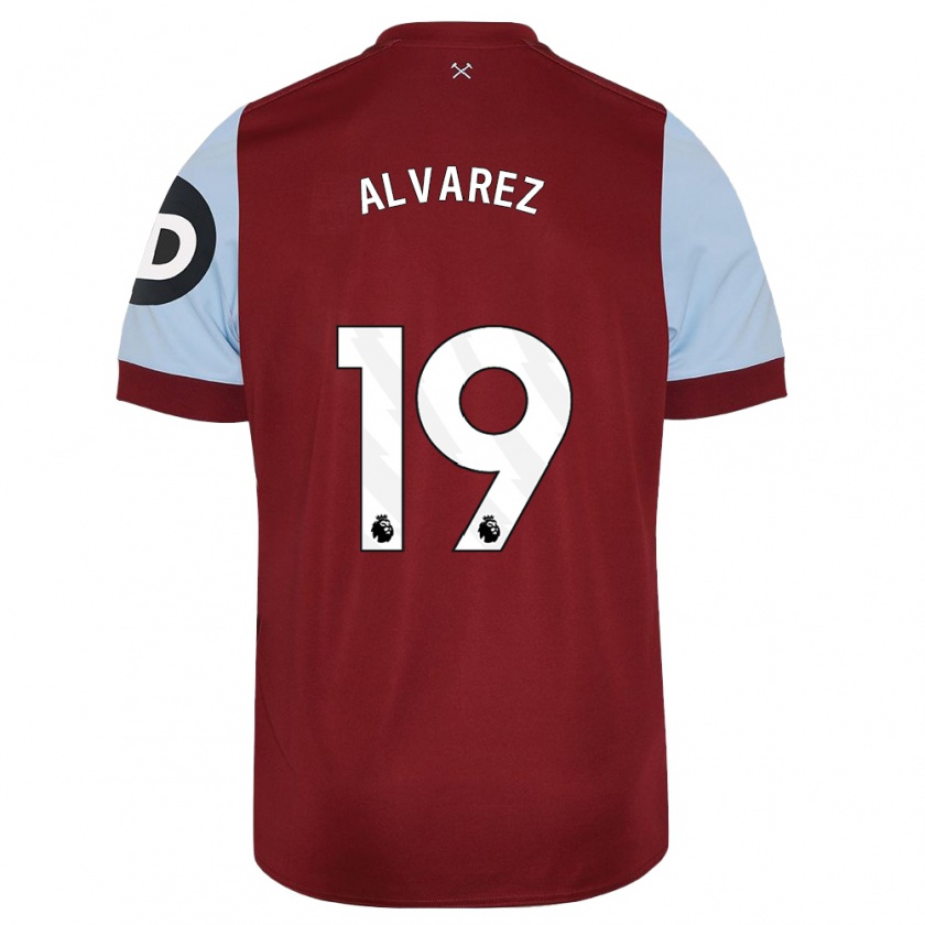 Kandiny Hombre Camiseta Edson Álvarez #19 Granate 1ª Equipación 2023/24 La Camisa