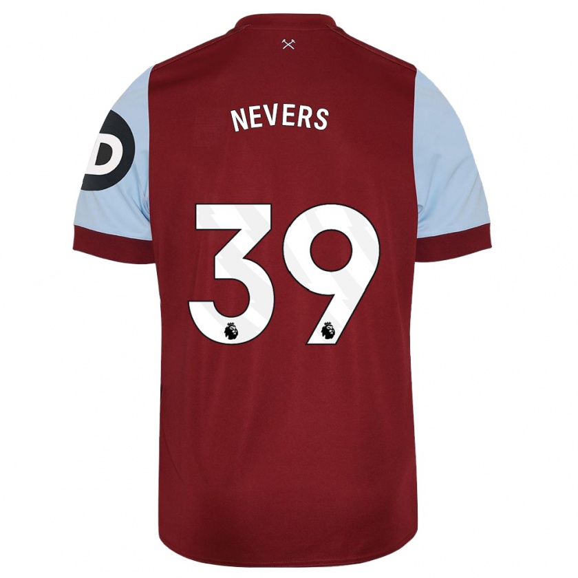 Kandiny Hombre Camiseta Thierry Nevers #39 Granate 1ª Equipación 2023/24 La Camisa