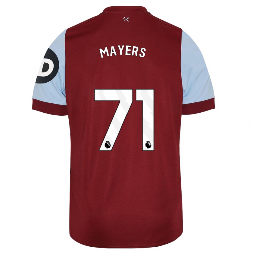 Kandiny Heren Ezra Mayers #71 Kastanjebruin Thuisshirt Thuistenue 2023/24 T-Shirt België