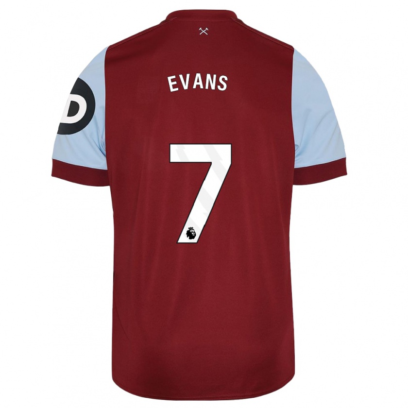 Kandiny Uomo Maglia Lisa Evans #7 Marrone Kit Gara Home 2023/24 Maglietta