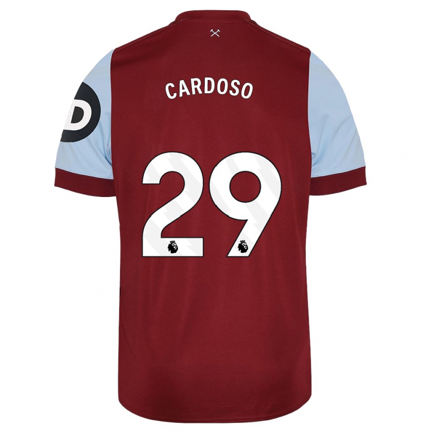 Kandiny Heren Goncalo Cardoso #29 Kastanjebruin Thuisshirt Thuistenue 2023/24 T-Shirt België