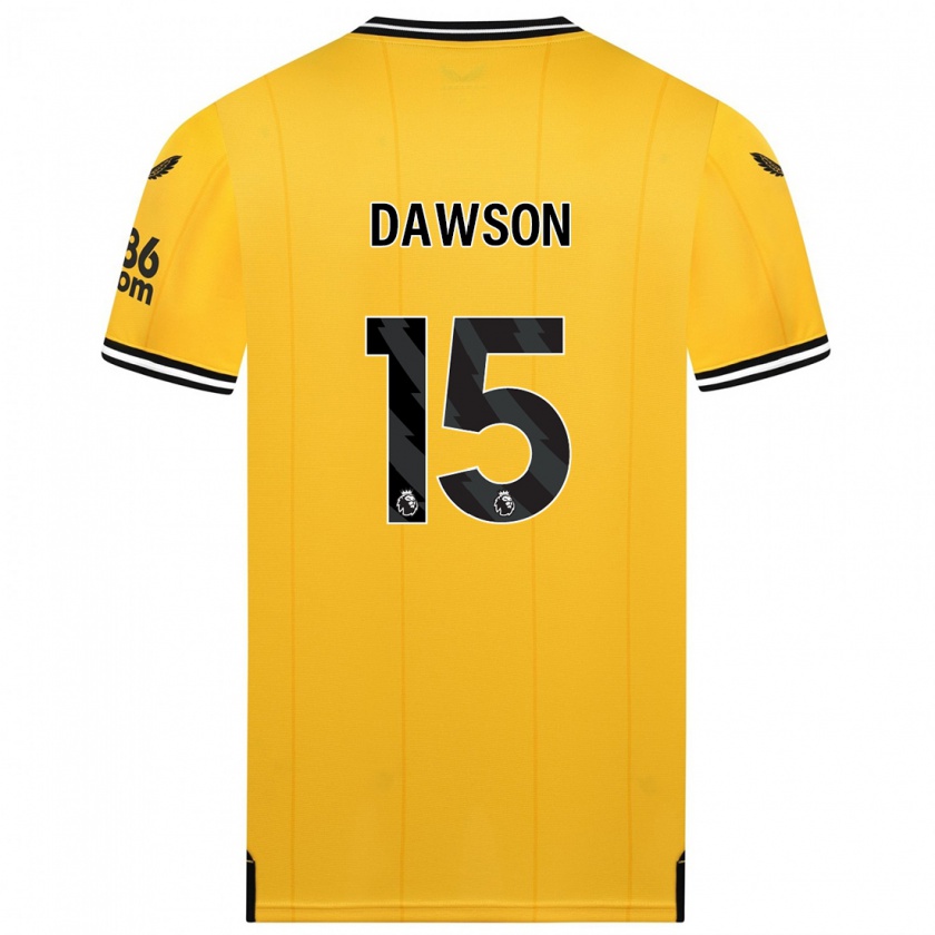 Kandiny Uomo Maglia Craig Dawson #15 Giallo Kit Gara Home 2023/24 Maglietta