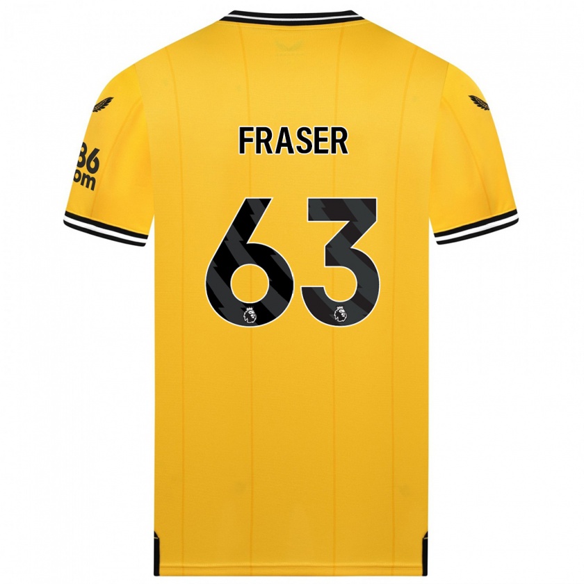 Kandiny Heren Nathan Fraser #63 Geel Thuisshirt Thuistenue 2023/24 T-Shirt België