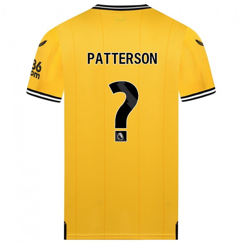 Kandiny Uomo Maglia Lennon Patterson #0 Giallo Kit Gara Home 2023/24 Maglietta