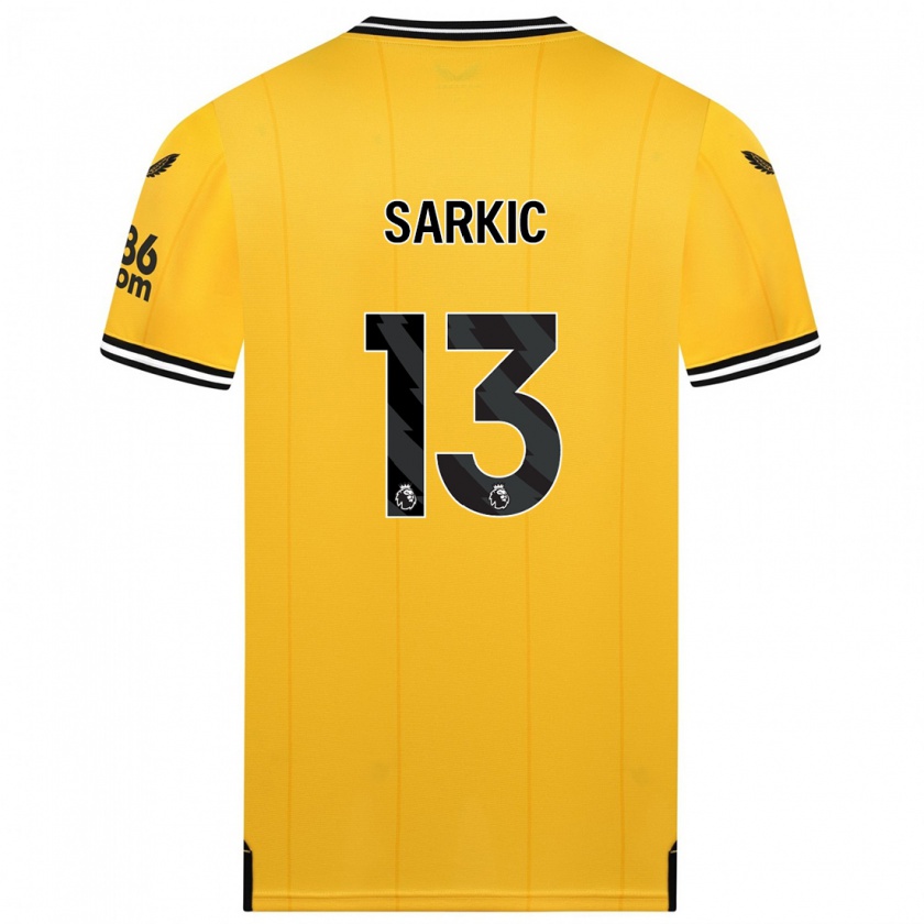 Kandiny Uomo Maglia Matija Sarkic #13 Giallo Kit Gara Home 2023/24 Maglietta