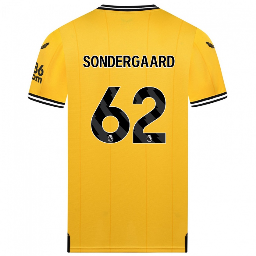 Kandiny Uomo Maglia Andreas Sondergaard #62 Giallo Kit Gara Home 2023/24 Maglietta