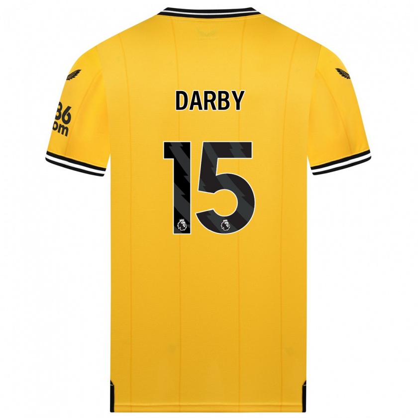 Kandiny Hombre Camiseta Kelly Darby #15 Amarillo 1ª Equipación 2023/24 La Camisa