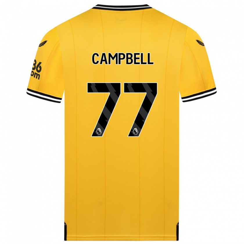 Kandiny Uomo Maglia Chem Campbell #77 Giallo Kit Gara Home 2023/24 Maglietta