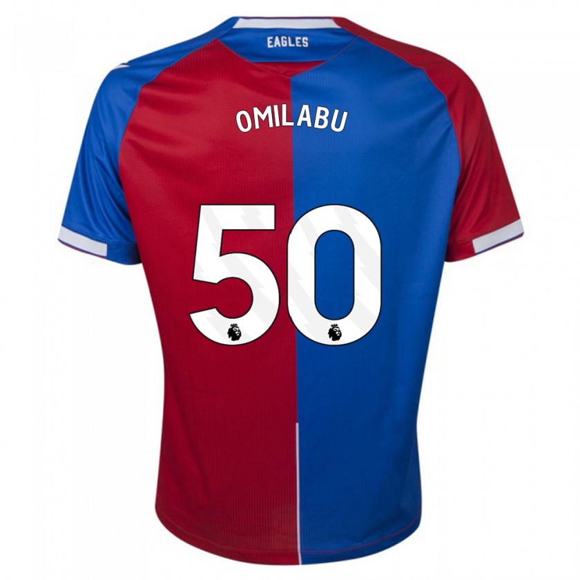 Kandiny Uomo Maglia David Omilabu #50 Rosso Blu Kit Gara Home 2023/24 Maglietta