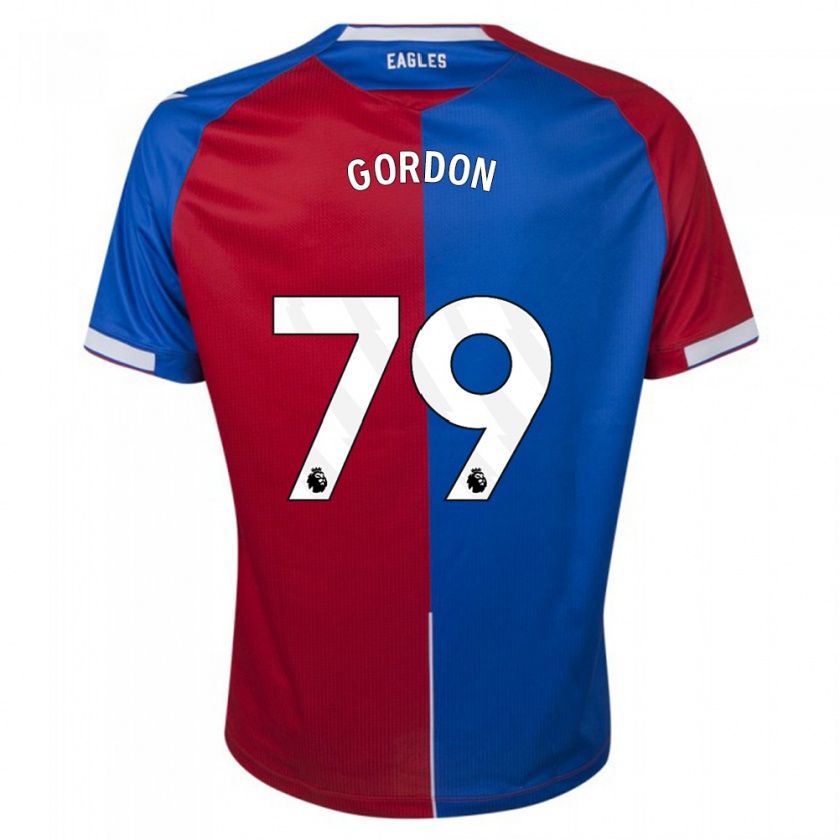 Kandiny Hombre Camiseta John-Kymani Gordon #79 Rojo Azul 1ª Equipación 2023/24 La Camisa