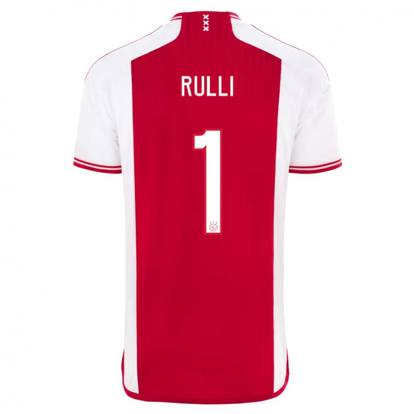 Kandiny Hombre Camiseta Gerónimo Rulli #1 Rojo Blanco 1ª Equipación 2023/24 La Camisa México