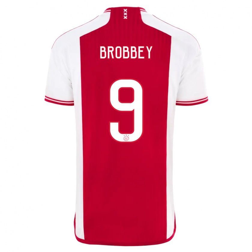 Kandiny Heren Brian Brobbey #9 Rood Wit Thuisshirt Thuistenue 2023/24 T-Shirt België