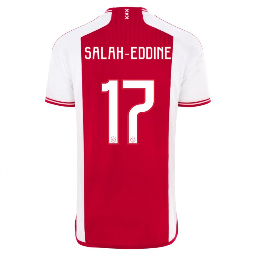 Kandiny Hombre Camiseta Anass Salah-Eddine #17 Rojo Blanco 1ª Equipación 2023/24 La Camisa México