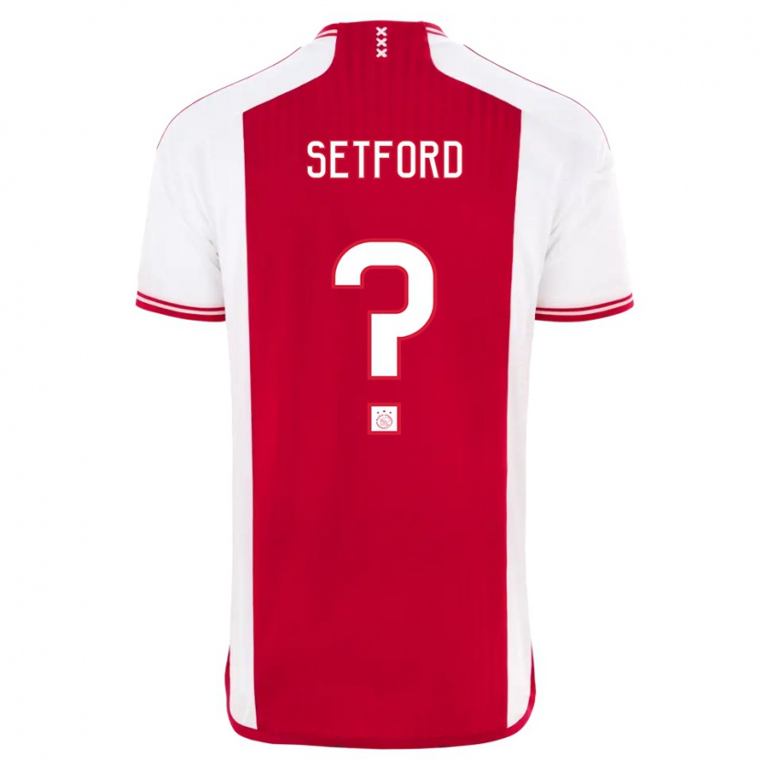 Kandiny Heren Charlie Setford #0 Rood Wit Thuisshirt Thuistenue 2023/24 T-Shirt België