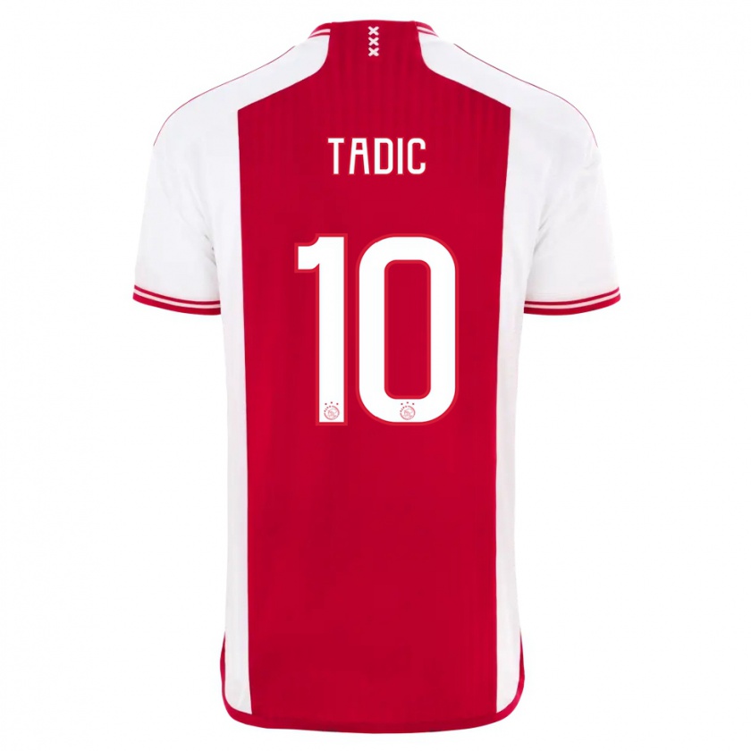 Kandiny Hombre Camiseta Dusan Tadic #10 Rojo Blanco 1ª Equipación 2023/24 La Camisa México