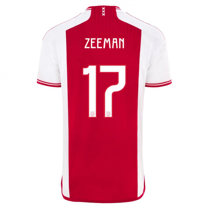 Kandiny Hombre Camiseta Kelly Zeeman #17 Rojo Blanco 1ª Equipación 2023/24 La Camisa México