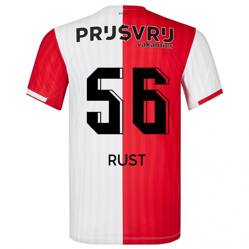 Kandiny Heren Fabiano Rust #56 Rood Wit Thuisshirt Thuistenue 2023/24 T-Shirt België