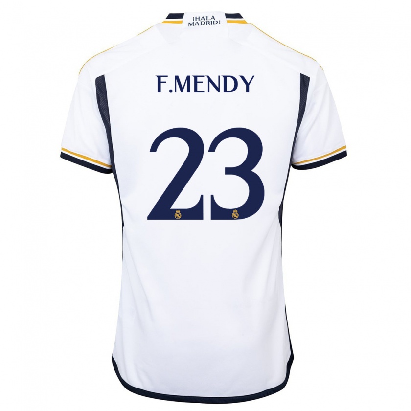 Kandiny Uomo Maglia Ferland Mendy #23 Bianco Kit Gara Home 2023/24 Maglietta