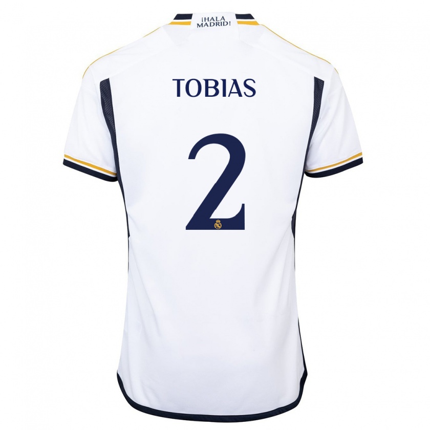 Kandiny Uomo Maglia Vinícius Tobias #2 Bianco Kit Gara Home 2023/24 Maglietta