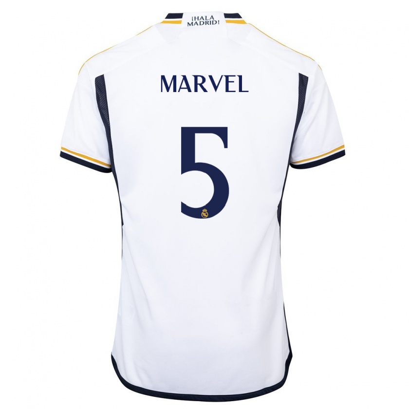 Kandiny Uomo Maglia Marvel #5 Bianco Kit Gara Home 2023/24 Maglietta