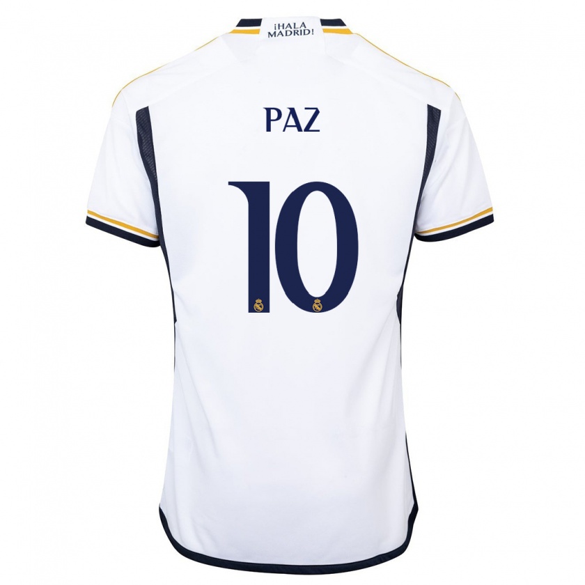 Kandiny Uomo Maglia Nico Paz #10 Bianco Kit Gara Home 2023/24 Maglietta