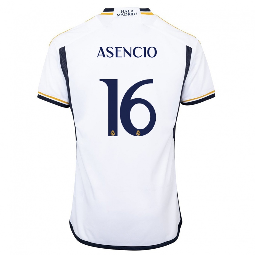 Kandiny Uomo Maglia Raúl Asencio #16 Bianco Kit Gara Home 2023/24 Maglietta