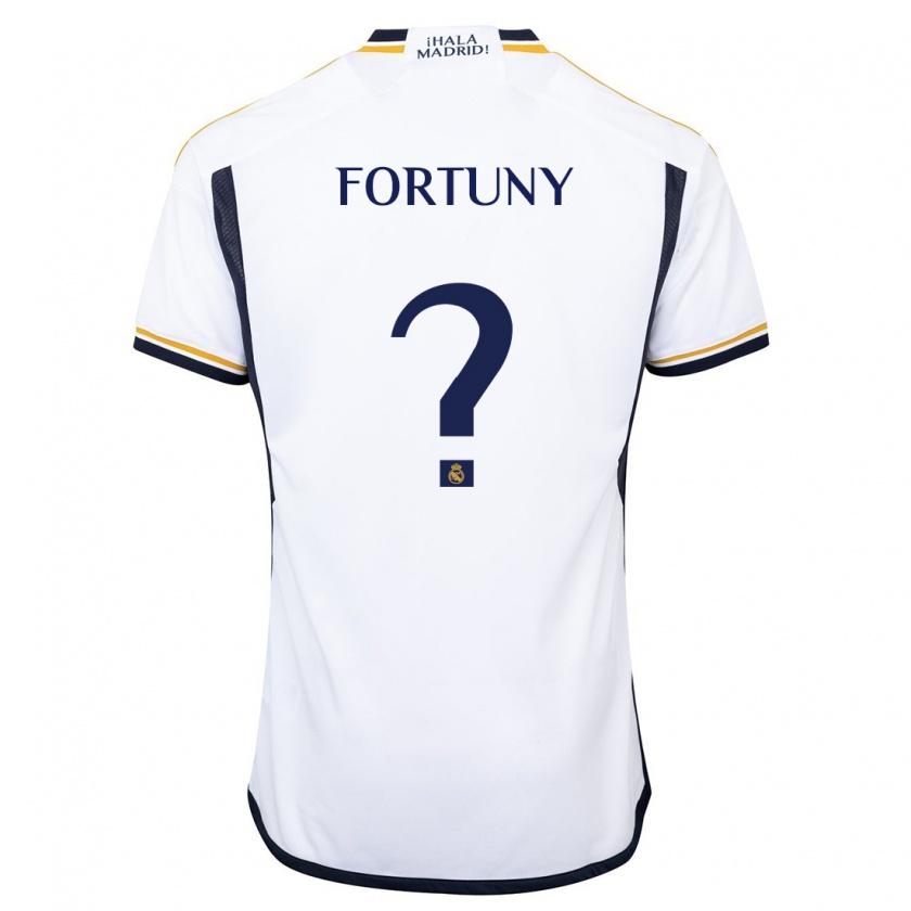 Kandiny Uomo Maglia Pol Fortuny #0 Bianco Kit Gara Home 2023/24 Maglietta