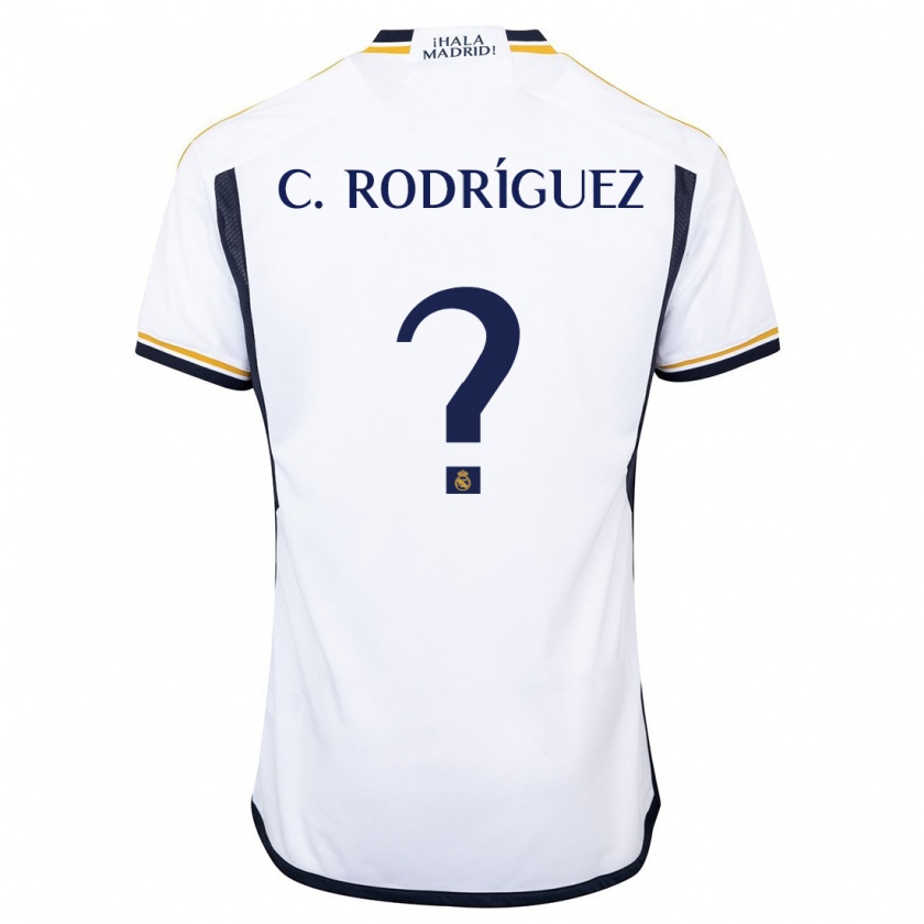 Kandiny Uomo Maglia Carlos Rodríguez #0 Bianco Kit Gara Home 2023/24 Maglietta