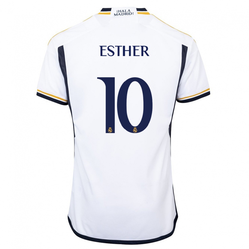 Kandiny Uomo Maglia Esther Gonzalez #10 Bianco Kit Gara Home 2023/24 Maglietta