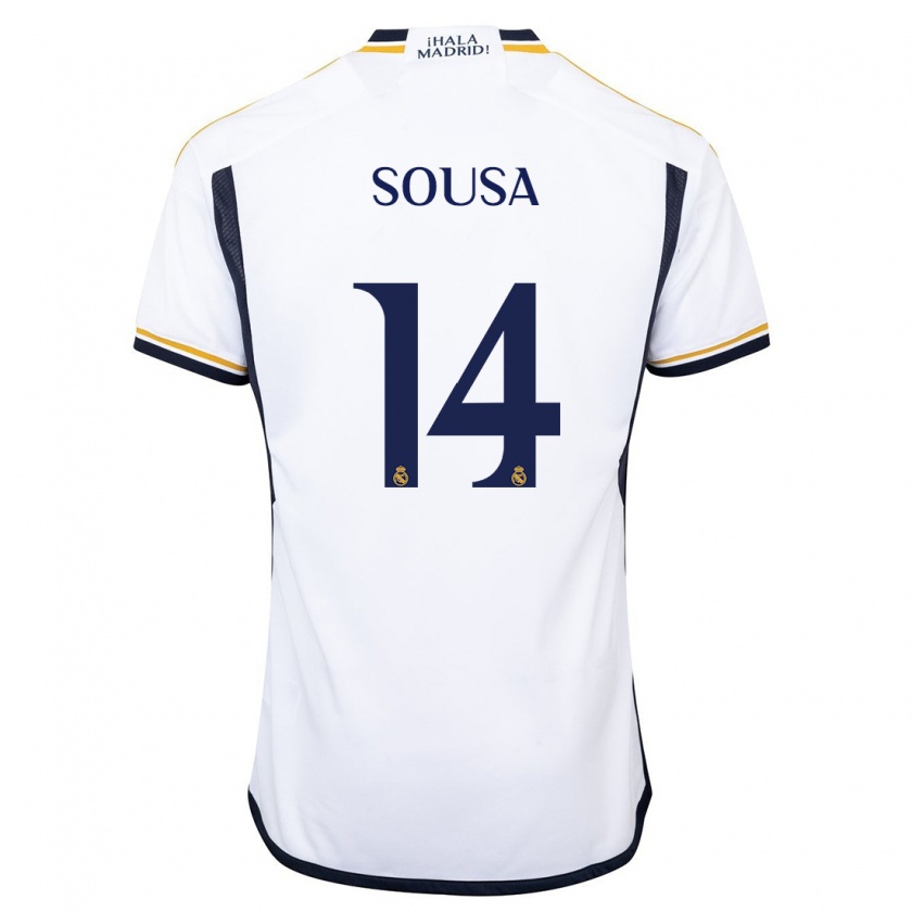 Kandiny Uomo Maglia Kathellen Sousa #14 Bianco Kit Gara Home 2023/24 Maglietta